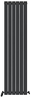 iBathUK Apex Tall Vertical Radiator, Single Flat Panel Radiators, 1800x456mm Slim Radiator, Wall Mounted for Bathroom,Kitchen,Living Room- Anthracite