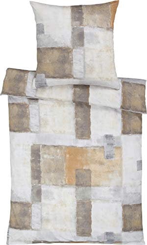 Estella Bettwäsche Eetu Interlock-Jersey Kiesel Größe 1x 135x200 cm + 1x 80x80 cm