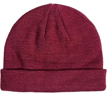 MSTRDS Unisex Strickmützen Short Cuff Knit Beanie, Rot (Maroon 5033), One Size (one size)