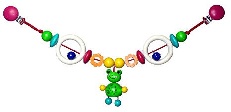 Rudolphs Schatzkiste Babyspielzeug Kinderwagenkette Frosch Toni BxLxH 520x40x120mm NEU Stubenwagen Kette Babywagen Baby Figur Clip Befestigung Clipse Holzfigur Holzspielzeug Holzgestaltung Kreativ