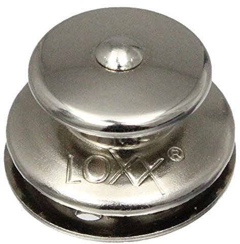 Bootsteile Brauer 15 Stück LOXX® Oberteil Knopf Groß 15 mm - Edelstahl/Messing vernickelt