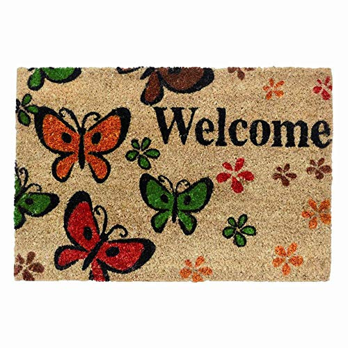 Siena Home 735308 Kokosmatte COCO SPRING Schmetterlinge 40 x 60 cm