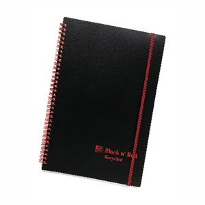 Black n' Red Wirebound Recycled Ruled Hardback Notebook A5 (Pack of 5) 100080113