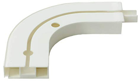 GARDINEUM Rundbogen für Vorhangschienen, Kunststoff, 1-Lauf, Paar, weiß