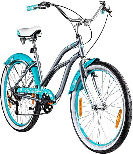 Galano 26 Zoll Beachcruiser Malibu 3 Farben, Farbe:metallgrau