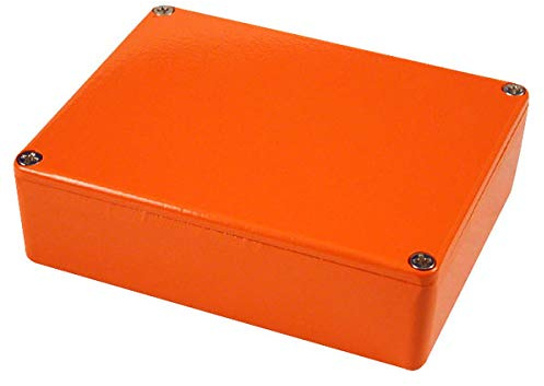 Hammond 1590XXOR Orange Diecast Aluminum Enclosure - Inches (5.72 x 4.77 x 1.39) mm (145mm x 121mm x 35mm)