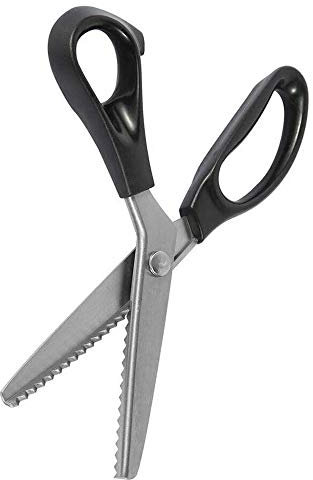 Forbici da sartoria Forbici da sartoria in tessuto per tagliare a zig zag modello seghettato forbici da cucito in acciaio inox forbici da sartoria 23 cm