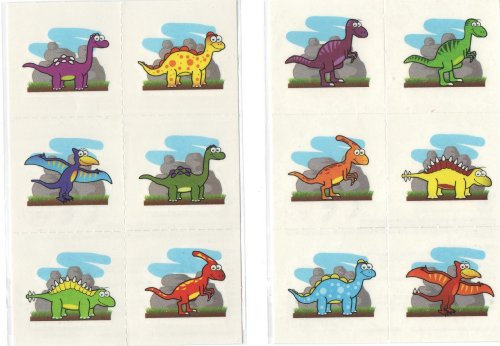 Henbrandt Dinosaurier-Tattoos – 12 Stück sortiert