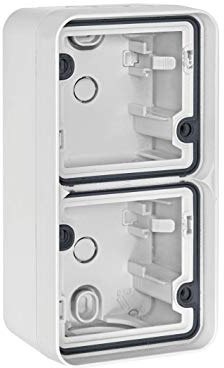 Caja de superficie, 3 elementos, horizontal, blanco