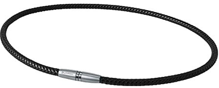 Phiten Damen X50 Titanium High End Iii Moda Deluxe Halskette, Schwarz, 51 cm