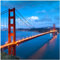 Wallario Sticker/Aufkleber für Kühlschrank/Geschirrspüler/Küchenschränke, Selbstklebende Folie - 60 x 60 cm, Motiv: Golden Gate Bridge in San Francisco USA