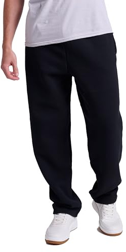 Russell Athletic Men's Dri-Power Open Bottom Fleece Pocket Pant, Black, XXX-Large