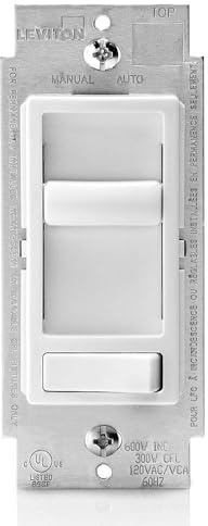 Leviton 6674-P0W SureSlide Universal 150-Watt LED and CFL/600-Watt Incandescent Dimmer, White