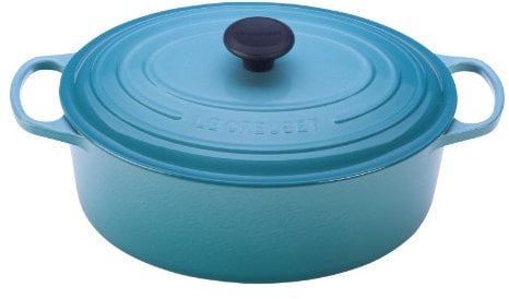 Le Creuset Enameled Cast Iron Signature Oval Dutch Oven, 5 qt, Caribbean