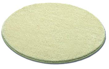 VonellA AE15500 Badteppich Farbe Creme mit Glanz Effekt INNOVATION Badematte Duschvorleger Größe Ë 80 cm rund OEKO-TEX Standart 100 zertifiziert