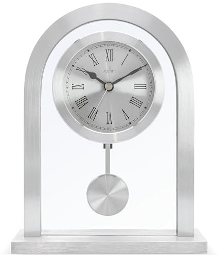 Acctim Metal Mantel Clock, Silver, One Size