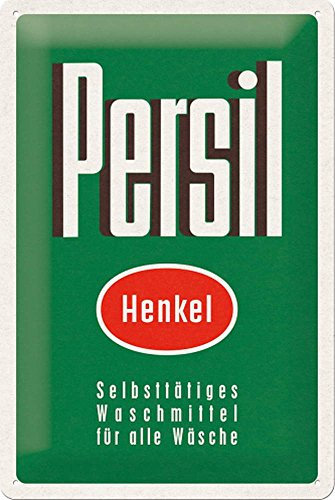 Nostalgic-Art Retro Blechschild Persil – Verpackung 50er – Geschenk-Idee für Nostalgie-Fans, aus Metall, Vintage-Design zur Dekoration, 20 x 30 cm