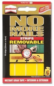 Unibond No More Nails Strip Ultra-strong Removable Translucent Ref 781739 [Pack of 10] by Unibond