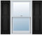 Ekena Millwork LP2S14X03500BL Lifetime Lot de 2 volets roulants en vinyle Noir 37,5 x 88,9 cm