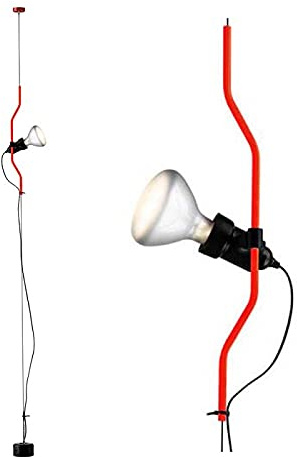 Flos Parentesi Lampada Sospensione Dimmerabile Rosso by Achille Castiglioni & Pio Manz�
