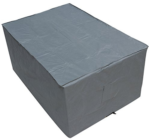 Oxbridge Grey Small Rectangle Outdoor Garden Table Cover 1.52m x 1.04m x 0.71m/5ft x 3.4ft x 2.3ft 5 YEAR GUARANTEE