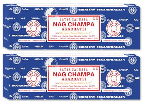 Satya Nag Champa 100 g Räucherstäbchen, 6 Packungen à 20 Stäbchen