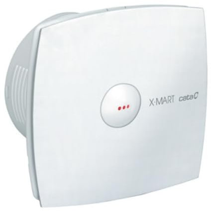 Cata 01015000 X-Mart 10 Matic Ventilador con Sistema de Extracción Perimetral Timer y Luz Piloto de Funcionamiento Ancho 15 cm Potencia 15W Color Blanco, 15 W, 240 V