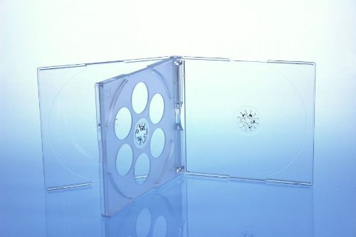 50 CD/DVD Jewelcase 4fach 4er / Hüllen für 4 Disc/glasklar/transparent