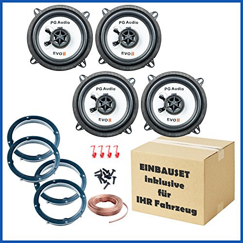 PG Audio Lautsprecher Einbauset passend für Volvo 850,Tür Vorne + Hinten inkl.Adapterring