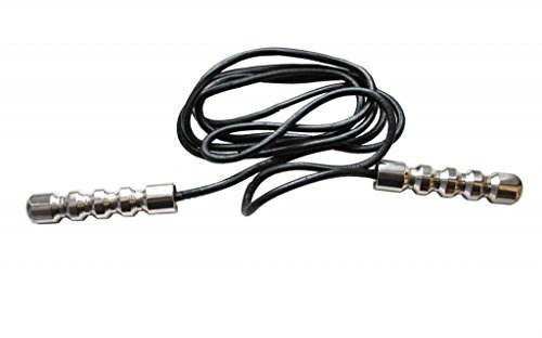 Senshi Japan Premium Skipping Rope, Weighted Handles & Genuine Leather Rope, Smooth Rotation & Wrist Strength Training, Durable & Versatile