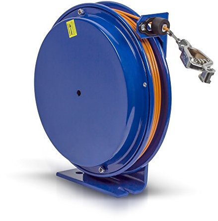 Coxreels SD-75 Spring Rewind Static Discharge Cable Reel,Blue,3/32 Ø,75' cable