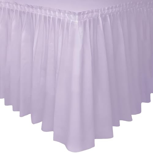 Unique Party 50052 - Plastic Lavender Table Skirt, 14ft