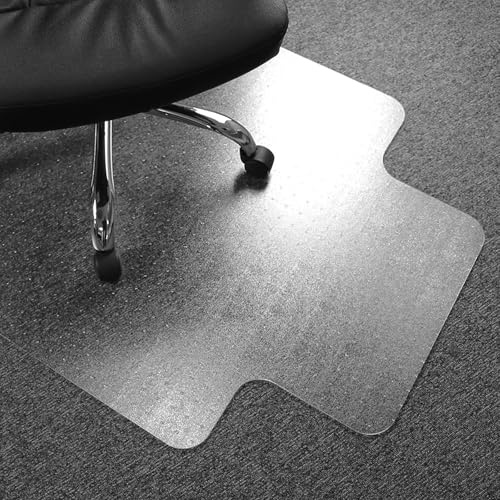 Floortex FC119225LV Cleartex advantagemat Bodenschutzmatte aus Phthalatfreiem Vinyl für niederflorige Teppichböden bis 6 mm Florhöhe, rechteckig mit Lippe, 120 x 90 cm, transparent