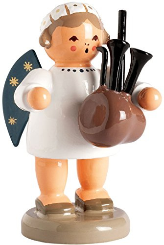 KWO Olbernhau 75679 Engel mit Dudelsack, 5 cm