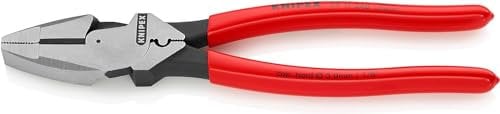 KNIPEX Kraft-Kombizange Lineman's Pliers amerikanisches Modell mit rutschhemmendem Kunststoff überzogen schwarz atramentiert 240 mm 09 11 240 SB