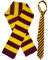 ILOVEFANCYDRESS Wizard Boy gestreifte Krawatte + Schal in der gleichen Farbe Set Accessoires Zauberer Hexenkostüm für Feiern taglia unica Maroon & Yellow