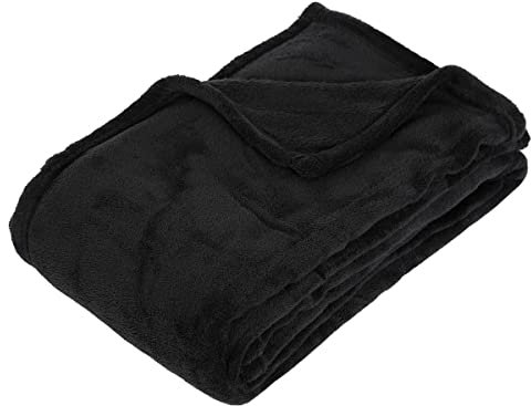 Atmosphera - Vorhang ELSA - grau - 140x240 cm - Schwarz