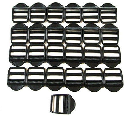 Church Products UK Plastic Ladderlock Buckles 25mm x5,x10,x25,x50,x100 Ideal For Webbing,Straps,Bags (50)