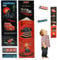 alles-meine.de GmbH 3-D Meßlatte Cars Auto - Wandtattoo selbstklebend mit 2 Sticker - wasserfest - Messlatte Mc Queen Kinderzimmer Wandsticker Aufkleber Pop-Up