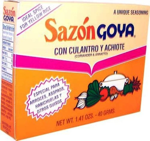 Goya Foods Sazon Culantro Y Achiote 1.41 oz. Paquete de 6