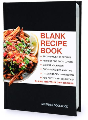 Suck UK - Cuaderno para recetas de cocina, color negro