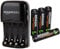 Amazon Basics Chargeur de piles Ni-MH AA et AAA avec port USB + 4 piles rechargeables type AAA 500 cycles