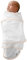 BÉABA, Puck-/Neugeborenendecke, Babydecke, beruhigt das Baby, Ökotex-Textilien, 100% Baumwolljersey, 0–3 Monate, Weiss/Beige