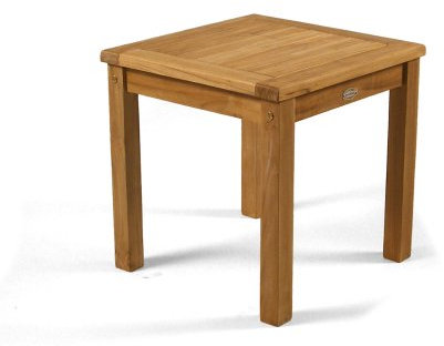 BrackenStyle Sutton 50cm Square Teak Coffee Table - Wooden Outdoor and Indoor Suitable - Grade A Teak Table