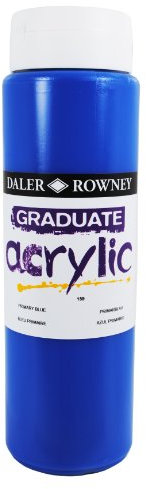 Daler-Rowney Graduate Acrylic Paint, Plastic Bottle, 16.91oz - 500 ml, Primary Blue