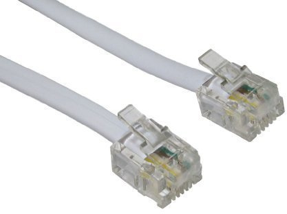 Consoletronic ADSL Broadband Modem Cable RJ11 to RJ11 WHITE 5m