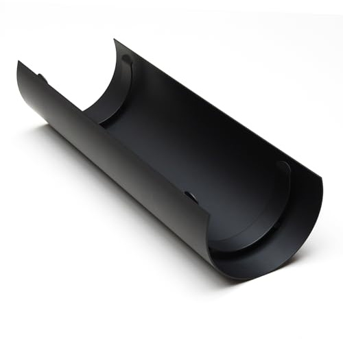 raik Rauchrohr/Ofenrohr Thermoschild Hitzeschutz für Rohre mit 120 mm Durchmesser 460 mm lang 155 mm breit Stahlblech 2 mm Schwarz SH094-120-sw