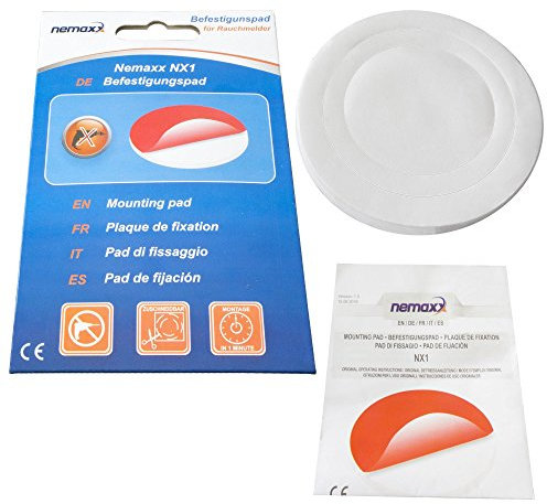 NEMAXX® 1x NX1 Quickfix Klebepad Befestigungspad Klebebefestigung für Rauchwarnmelder/Funkrauchmelder/Rauchmelder