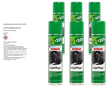 SONAX 6X 03443000 CockpitPfleger Apple-Fresh CockpitReiniger 400ml