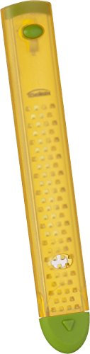 Trudeau Zest Grater with Sliding Protective Handle Stainless Steel Yellow Green 23.5 cm x 2 cm x 4 cm